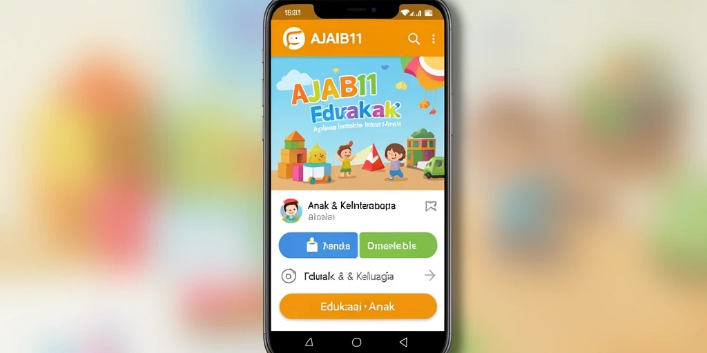 Tampilan antarmuka AJAIB11 yang ceria dan edukatif.