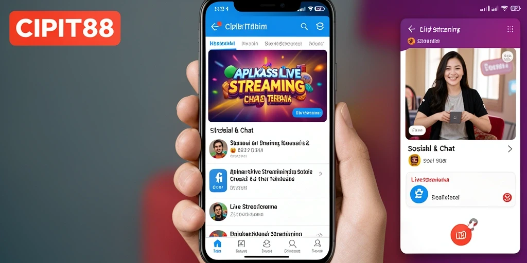 Tampilan antarmuka CIPIT88 yang menarik untuk Live Streaming.