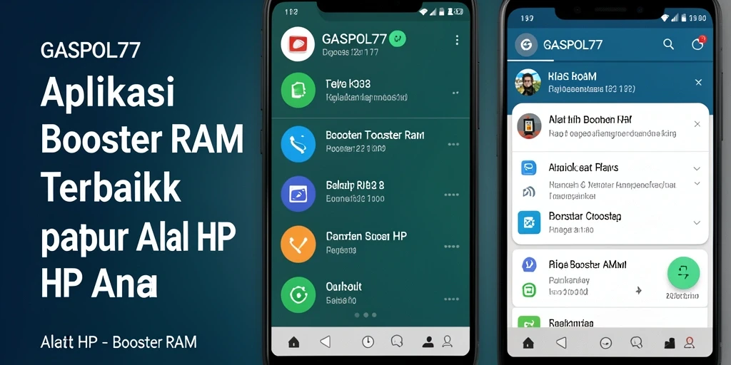 Tampilan antarmuka GASPOL77 yang sederhana dan efektif untuk Booster RAM.