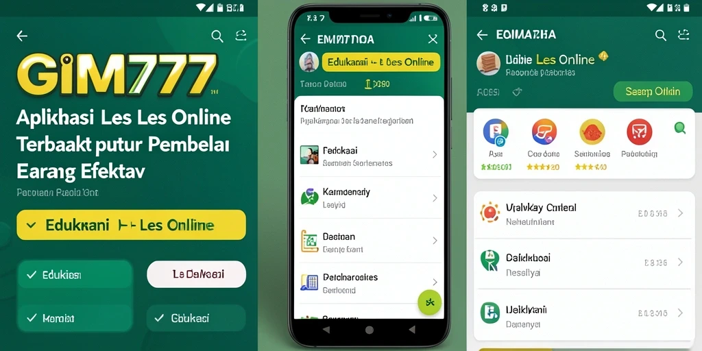 Antarmuka GIM777 yang ramah pengguna untuk Les Online.