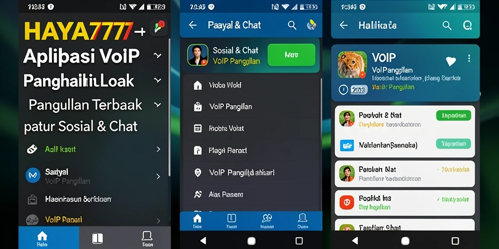 Antarmuka HAYA777 untuk panggilan VoIP yang intuitif dan modern.