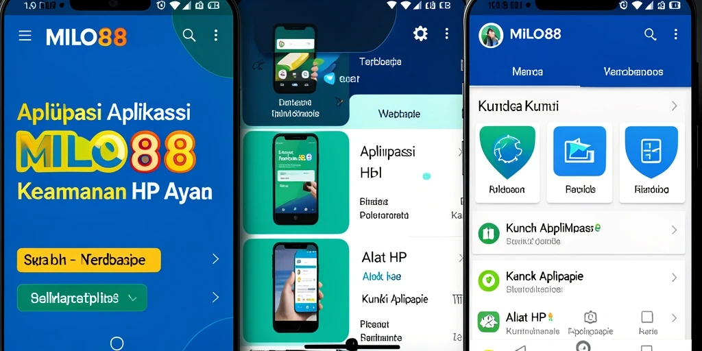 Antarmuka pengguna aplikasi Kunci Aplikasi MILO88 yang sederhana dan efektif.