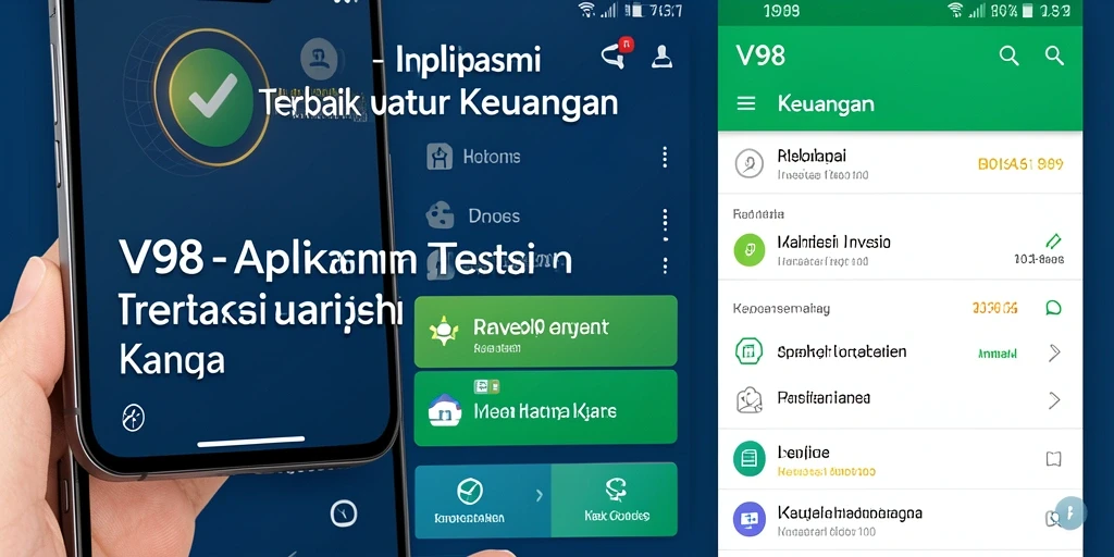 Tampilan antarmuka aplikasi V98 yang intuitif dan menarik.