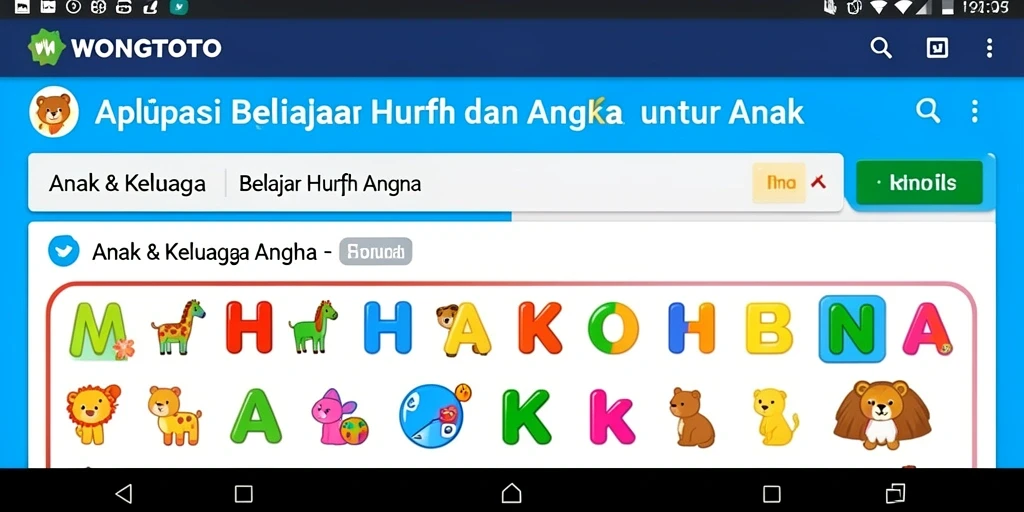 Tampilan antarmuka WONGTOTO yang interaktif dan edukatif untuk belajar.
