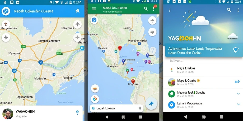 Antarmuka YAGAOHEN menampilkan fungsi lacak lokasi yang intuitif dan modern.