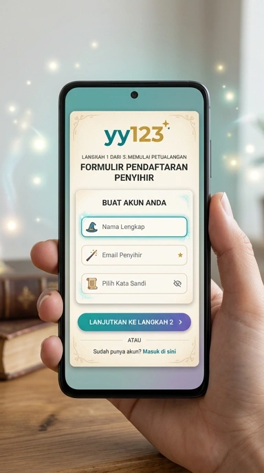 Buat Akun Baru yy123 di APK Android